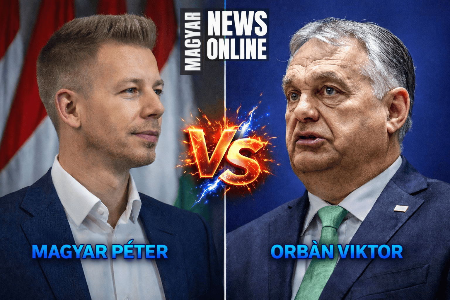 Politikai verseny, Magyar Péter és Orbán Viktor, ellenfél, politikai vita, magyar hírek, választás, jelentőség, kép, MagyarNewsOnline.