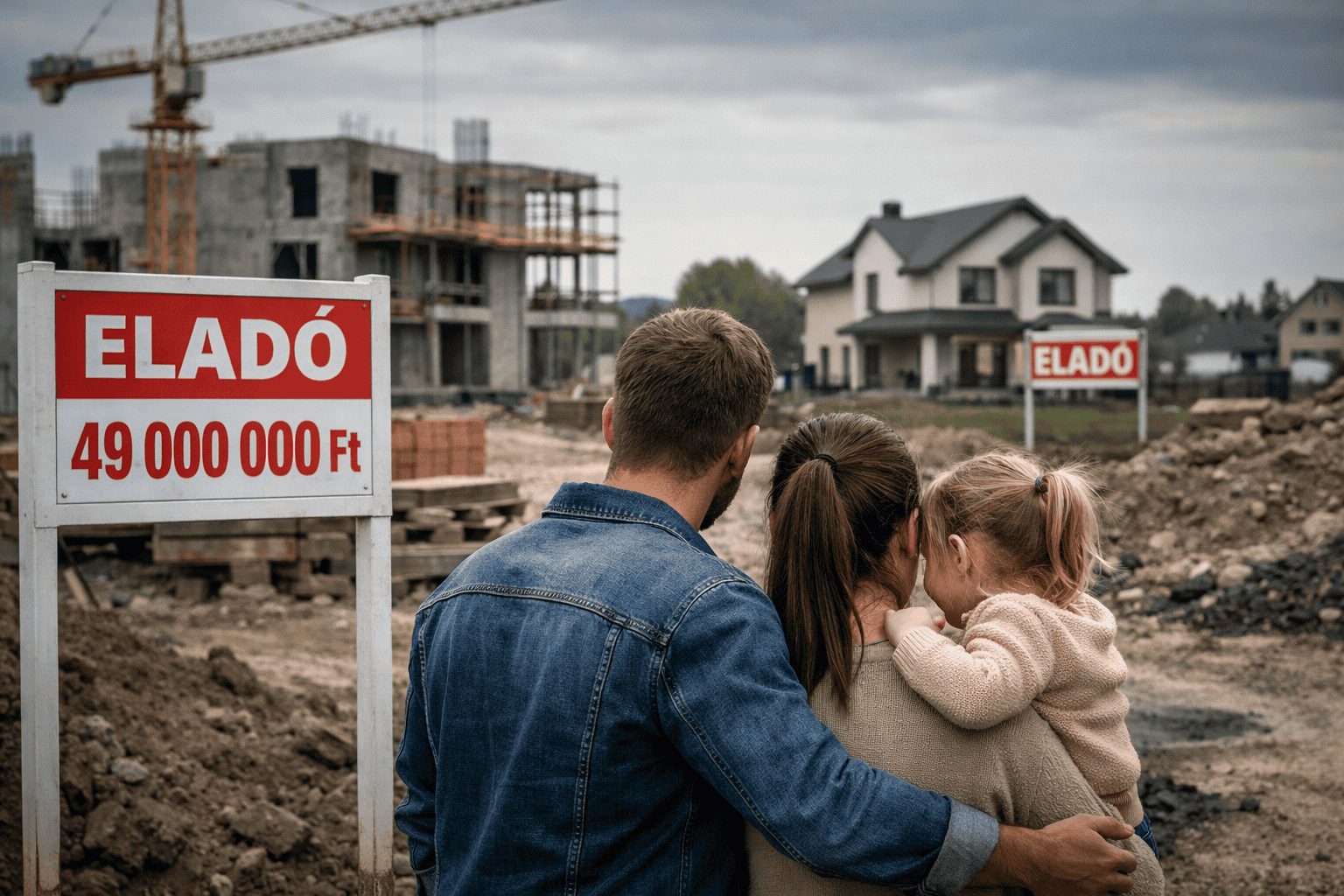 Eladó ház az építkezés mellett, családi otthon várja új tulajdonosát.