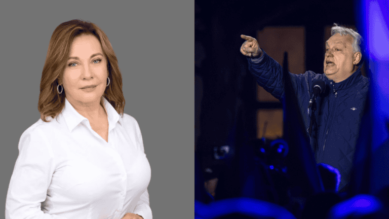 Orbán Viktor és Rost Andrea a kampányban.