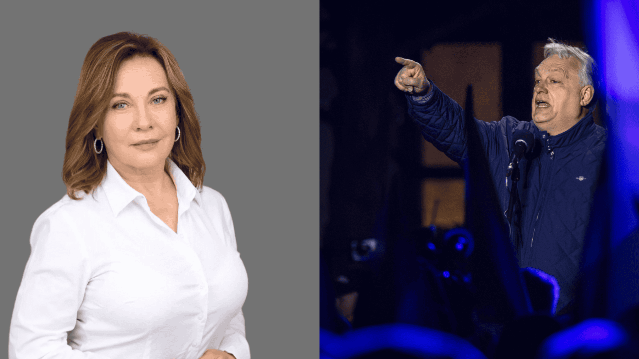 Orbán Viktor és Rost Andrea a kampányban.